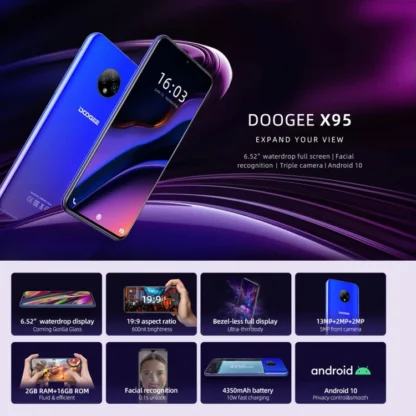 DOOGEE X95 2GB+16GB 6.52 Zoll  Android 10 Smartphone