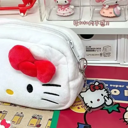 Niedliche Hallo Kitty Plüsch Bleistift Fall Student große Kapazität Briefpapier Tasche kawaii süße Mädchen Make-up Aufbewahrung tasche Party Geschenke – Bild 2