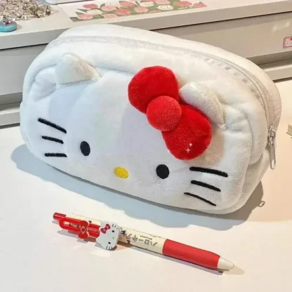 Niedliche Hallo Kitty Plüsch Bleistift Fall Student große Kapazität Briefpapier Tasche kawaii süße Mädchen Make-up Aufbewahrung tasche Party Geschenke