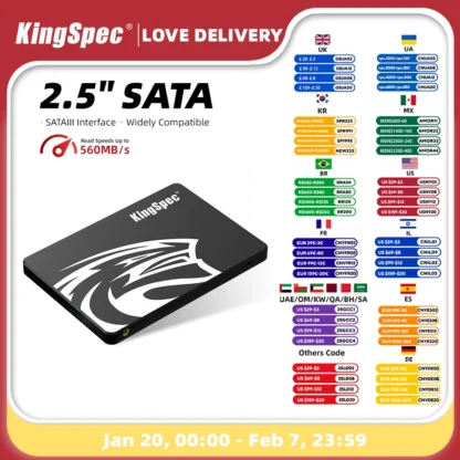 KingSpec 120G - 2TB SSD Festplatte für Computer und Laptop