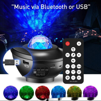 Sternen-Projektior mit USB und Bluetooth