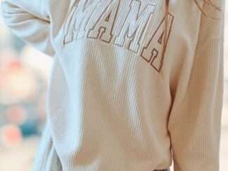 Damen-Sweatshirt mit bestickter Aufschrift