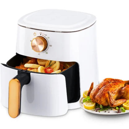 Heißluftfritteuse mit schneller Luftzirkulation, 60-Minuten-Timer, 4,5 Liter